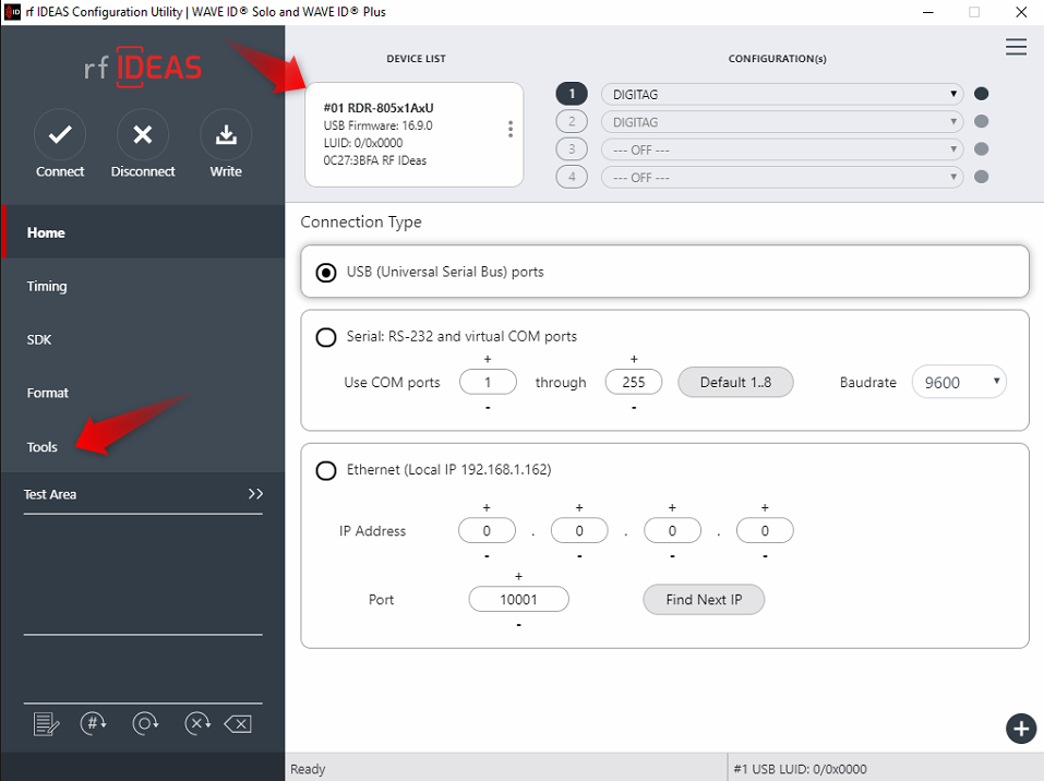 RFID Scanner Configuration Utility rf IDEAS Configuration Utility v.6